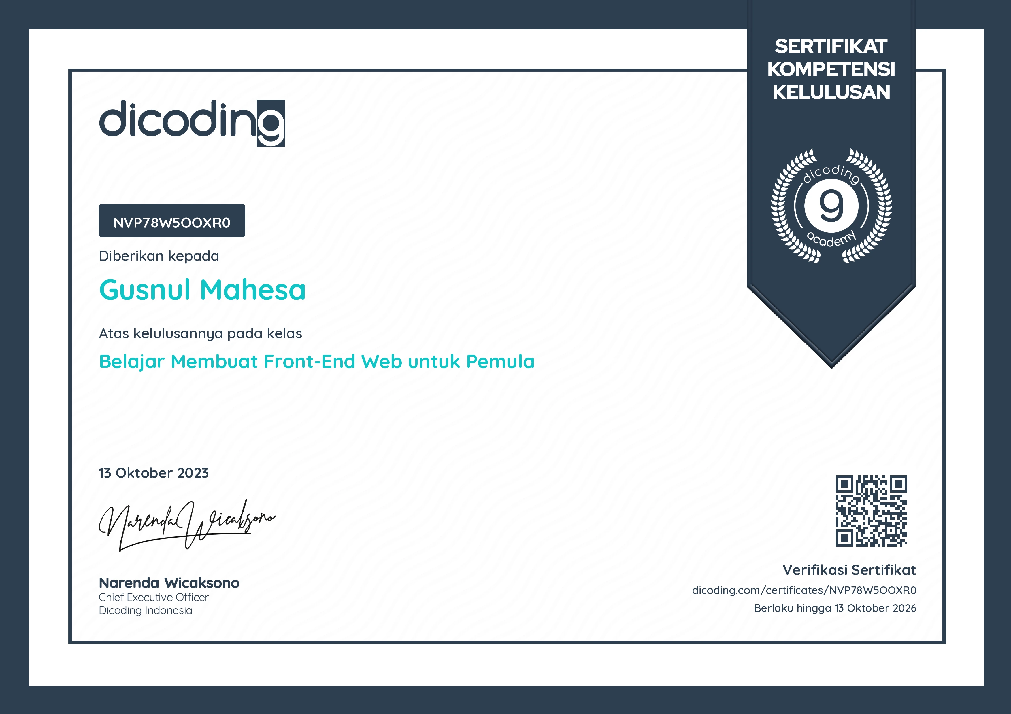 Credential achievement